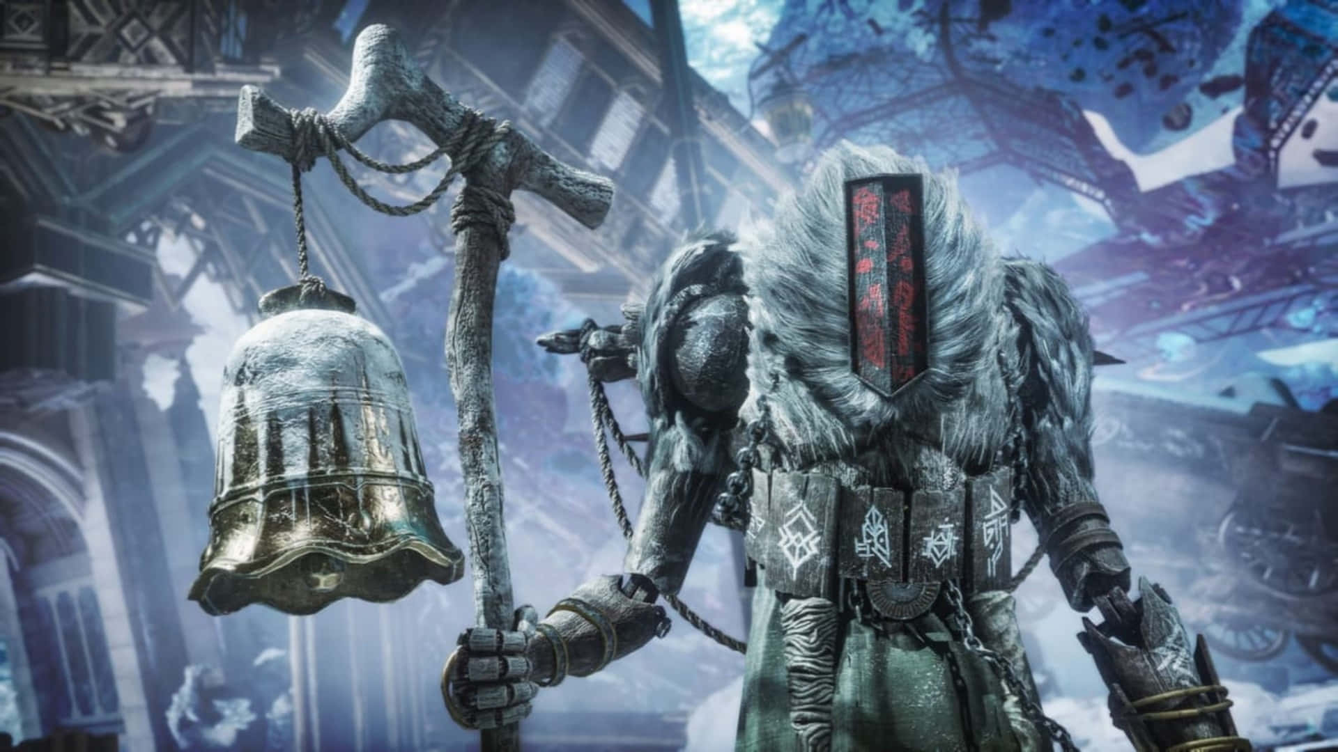 Clair Obscur Expedition 33, frostbitten warrior, fur and armor, Full HD Desktop Wallpaper