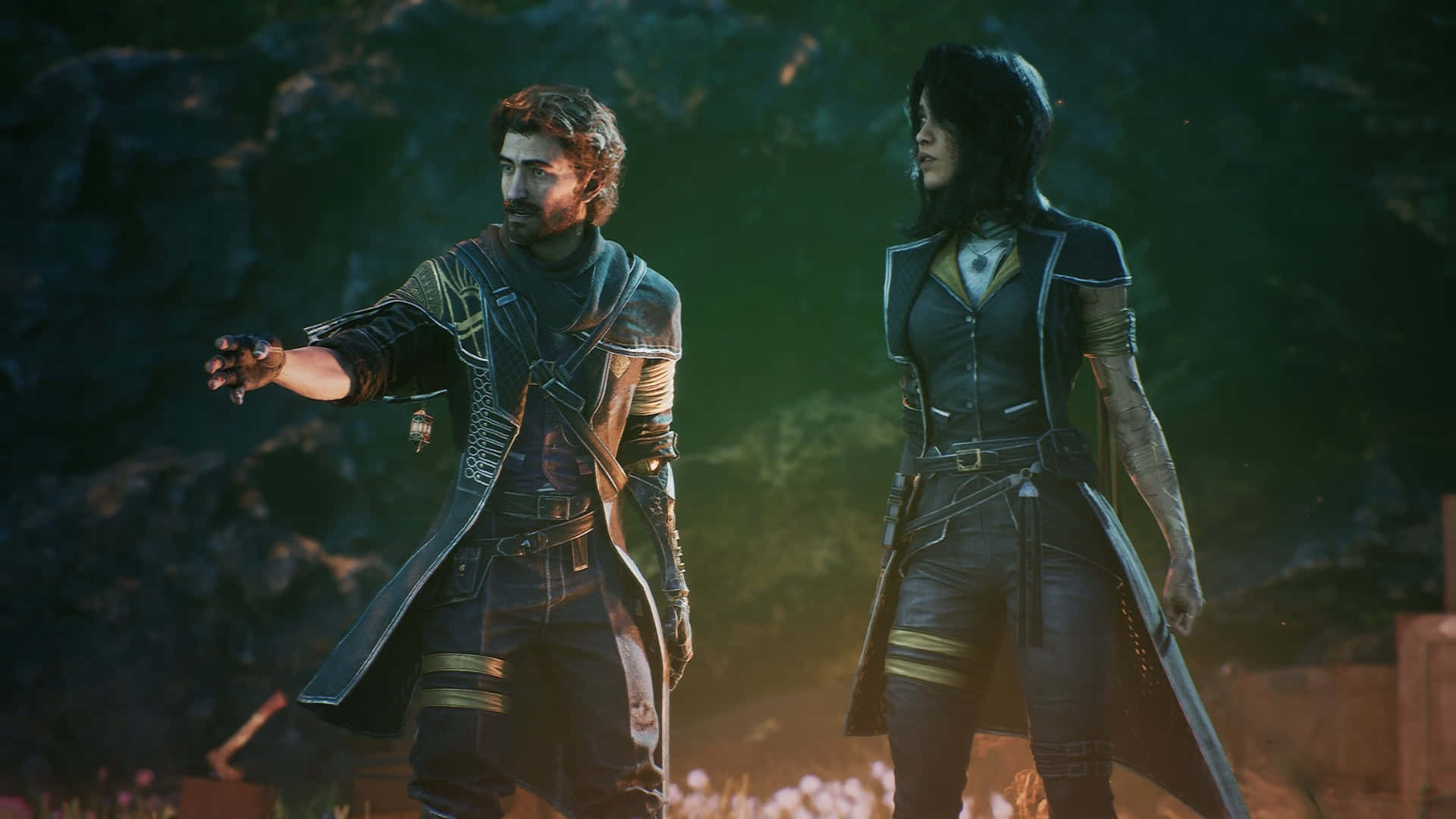 Clair Obscur Expedition 33, armored adventurers, misty forest, Full HD Desktop Wallpaper