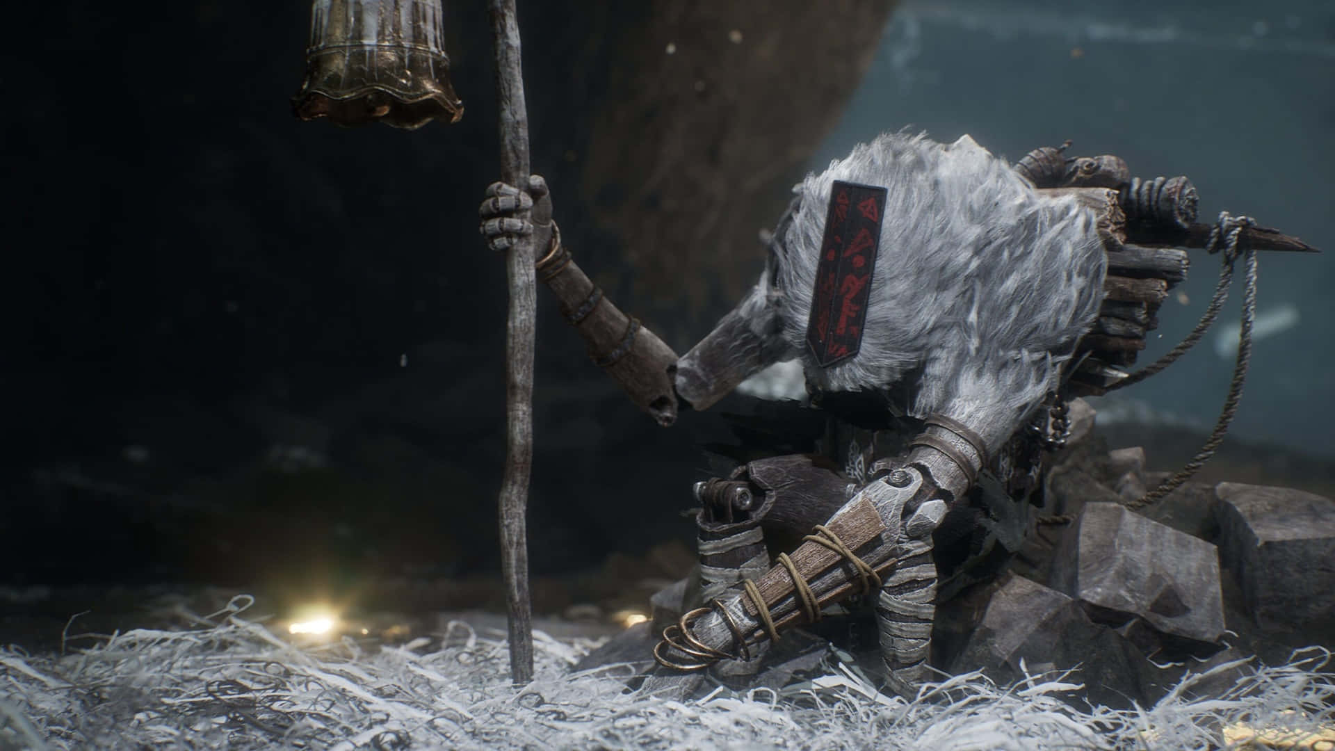 Clair Obscur Expedition 33, hooded warrior, fur armor, Full HD Desktop Wallpaper