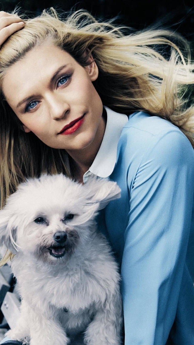 Claire Danes, blonde woman, blue eyes, SD Phone Wallpaper