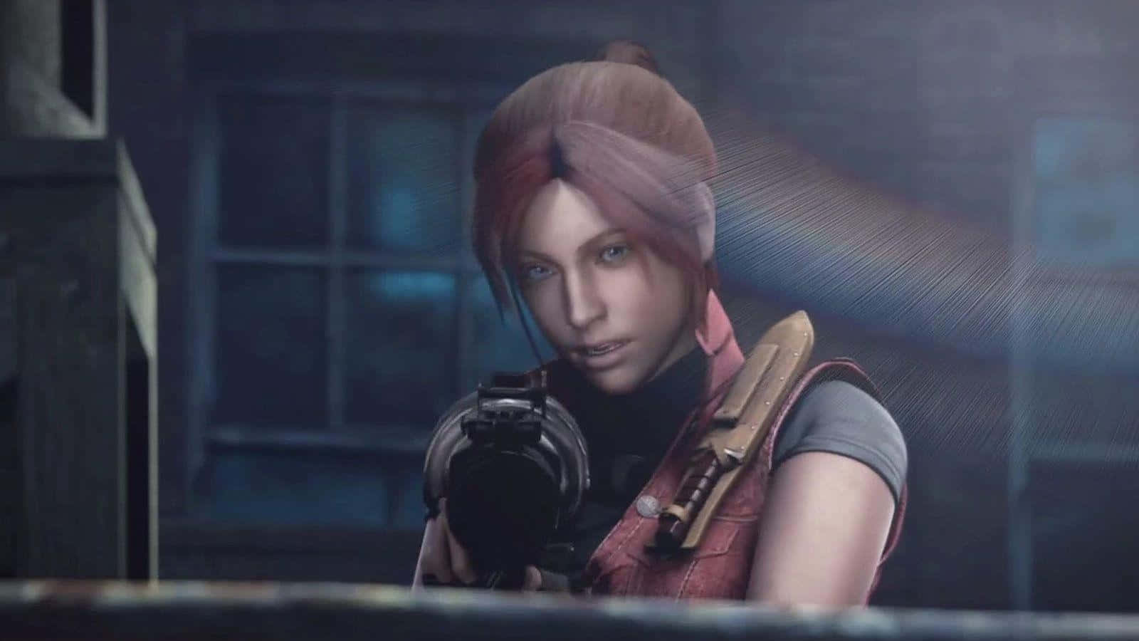 Claire Redfield, anime-style, pink hair, HD Desktop Wallpaper