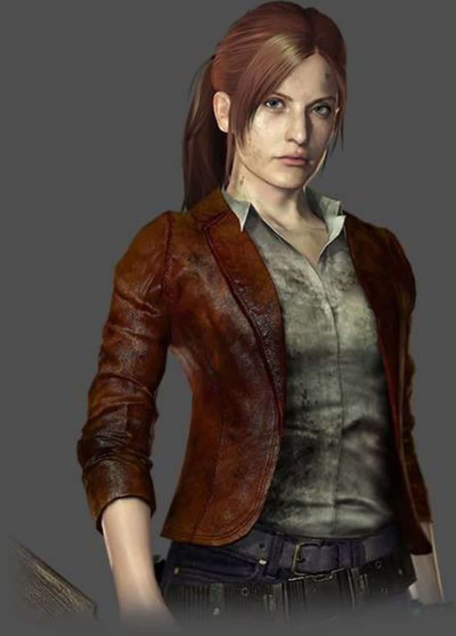 Claire Redfield, red hair, ponytail, SD Phone Wallpaper