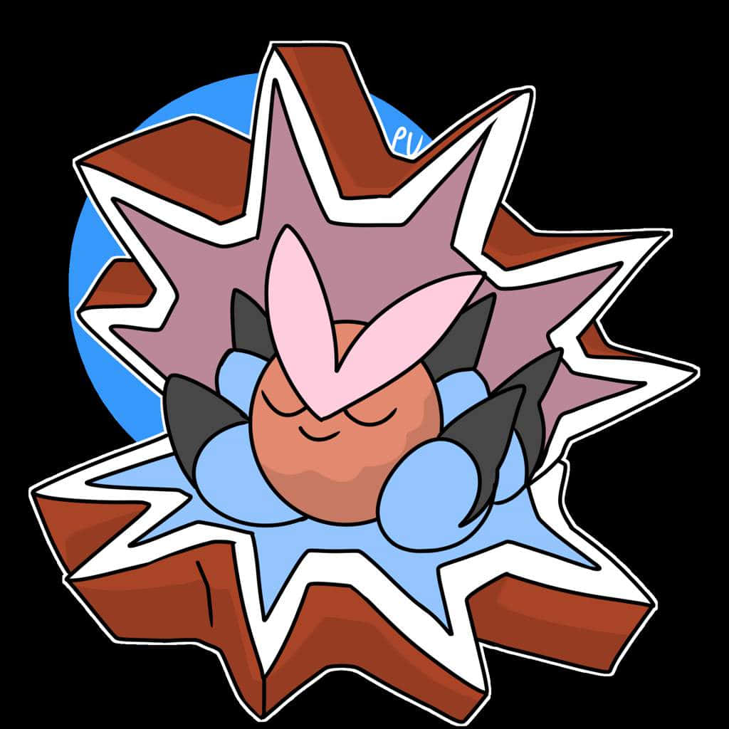 Clamperl, spiky shell, blue pink and brown, SD Desktop Wallpaper