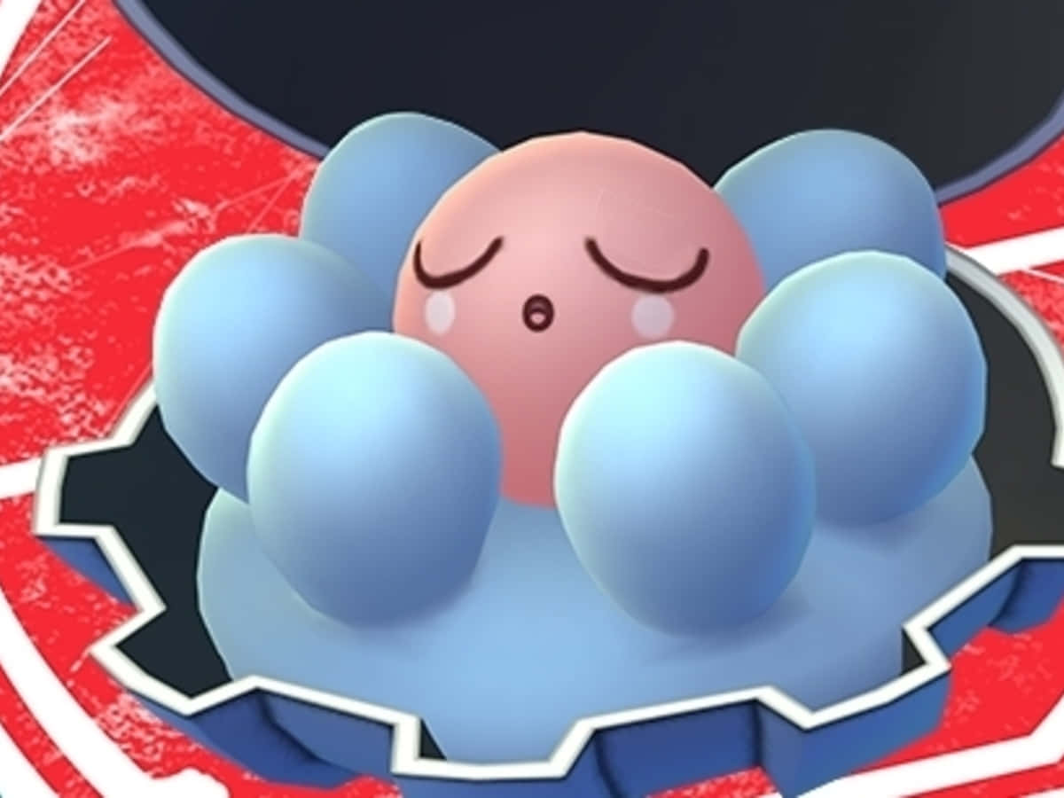 Clamperl, pink, blue bubble-like appendages, SD Desktop Wallpaper