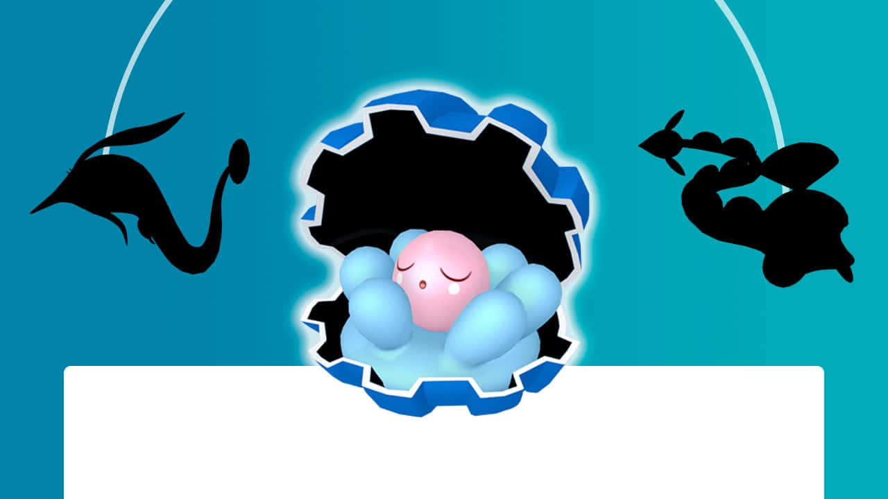 Clamperl, pink and blue, cartoon creature, HD Desktop Wallpaper