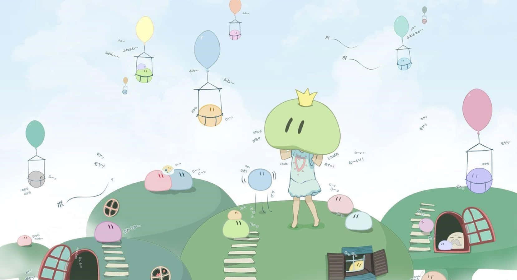 Clannad, dango characters, green head, HD Desktop Wallpaper