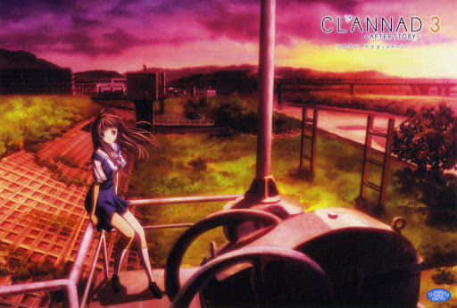 Clannad After Story, sunset scene, school uniform, SD Desktop Wallpaper