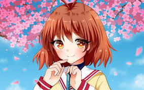 Clannad, anime girl, brown hair, SD Desktop Wallpaper