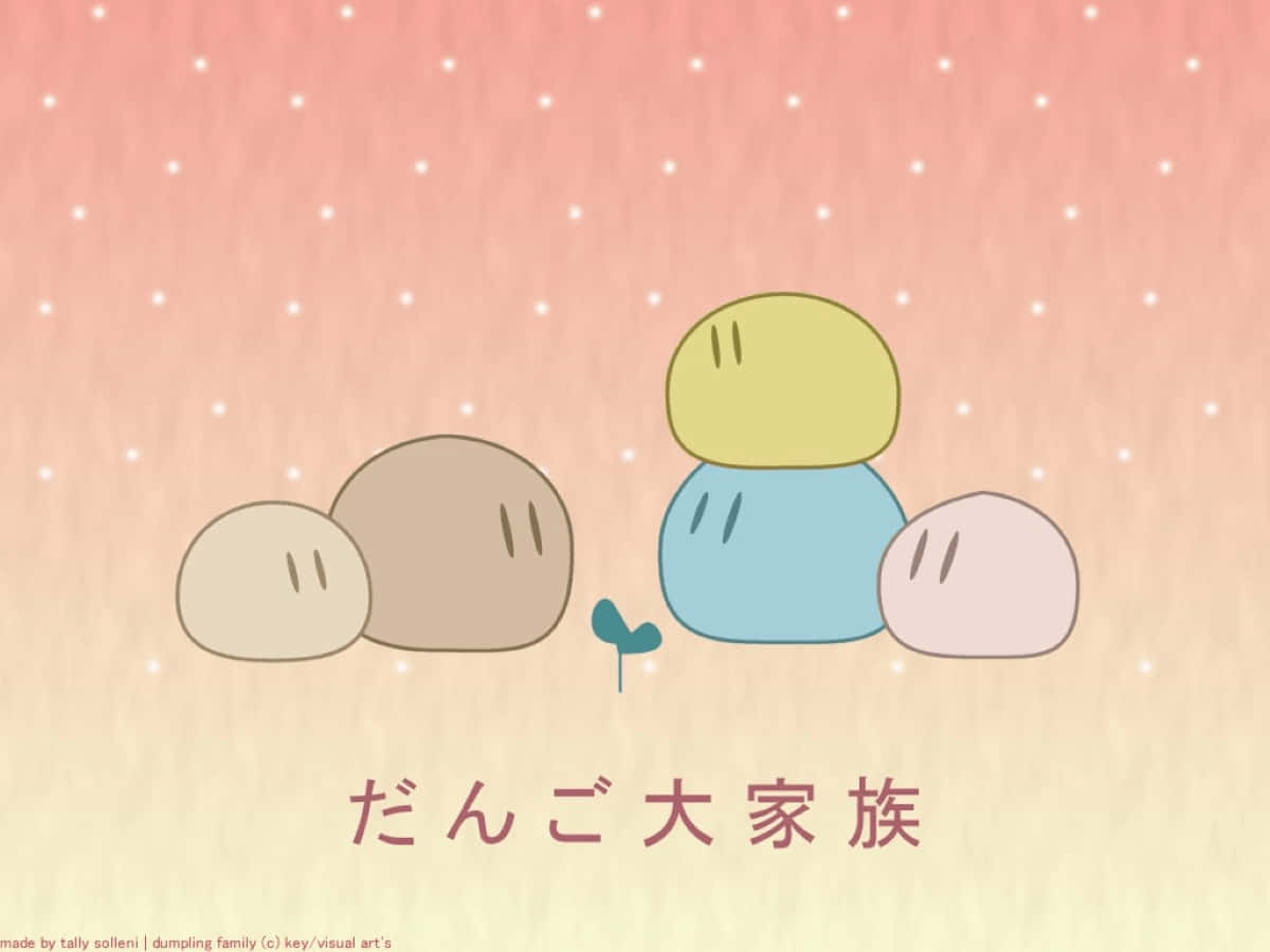 Clannad, dango family, pink starry sky, SD Desktop Wallpaper