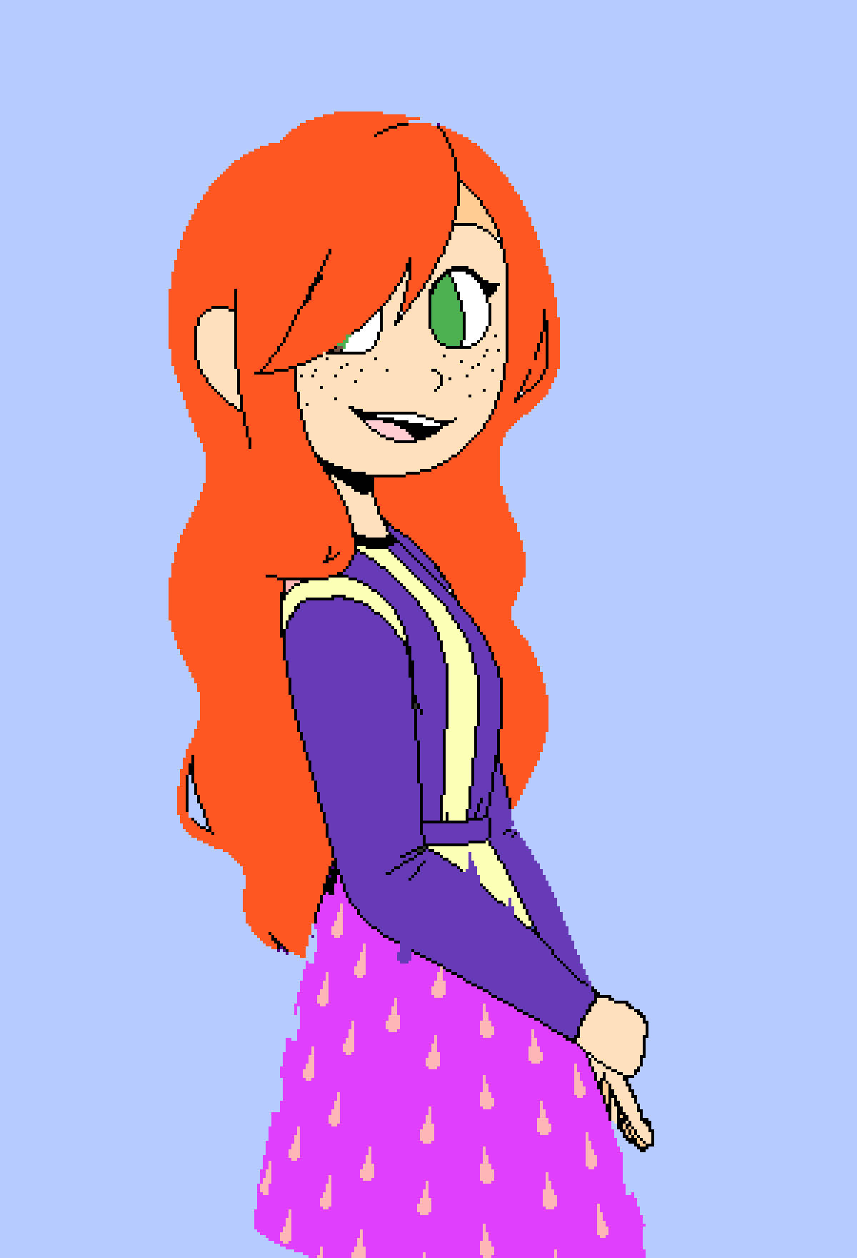 Clara Afton, fiery orange hair, green eyes, HD Phone Wallpaper