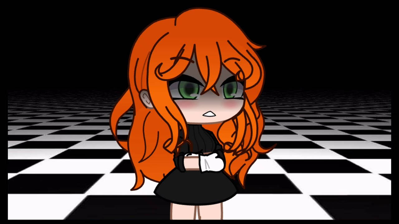 Clara Afton, chibi anime girl, fiery orange hair, HD Desktop Wallpaper
