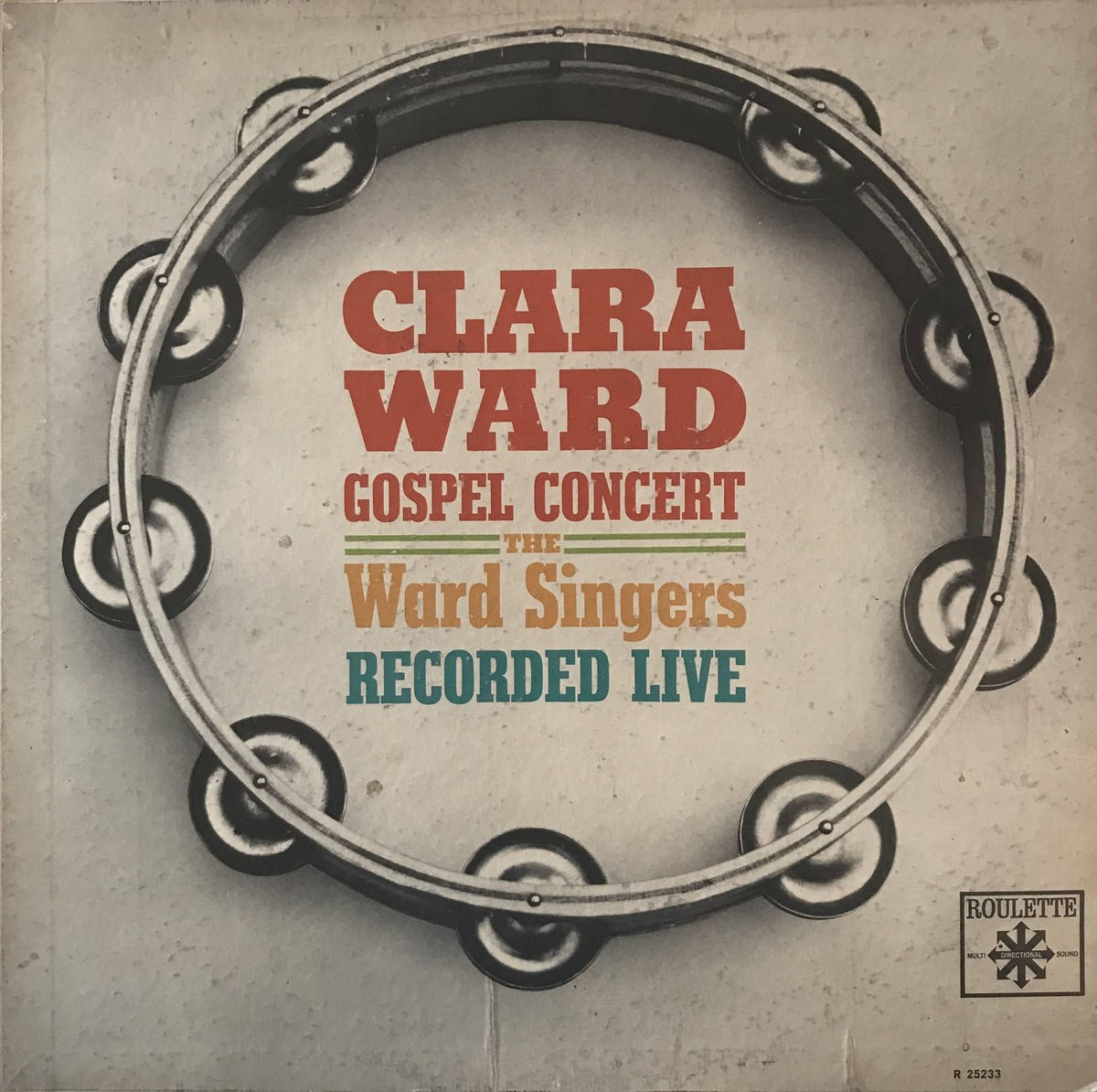 Clara Ward Singers, tambourine, retro typography, SD Desktop Wallpaper