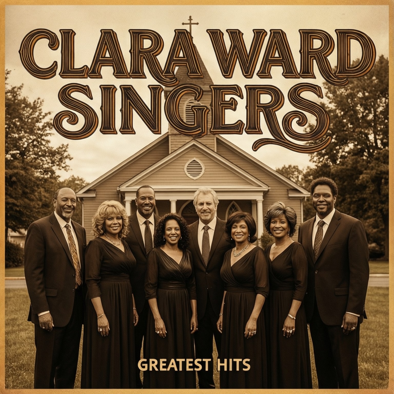Clara Ward Singers, Greatest Hits Album Cover, retro album cover design, HD Desktop Wallpaper