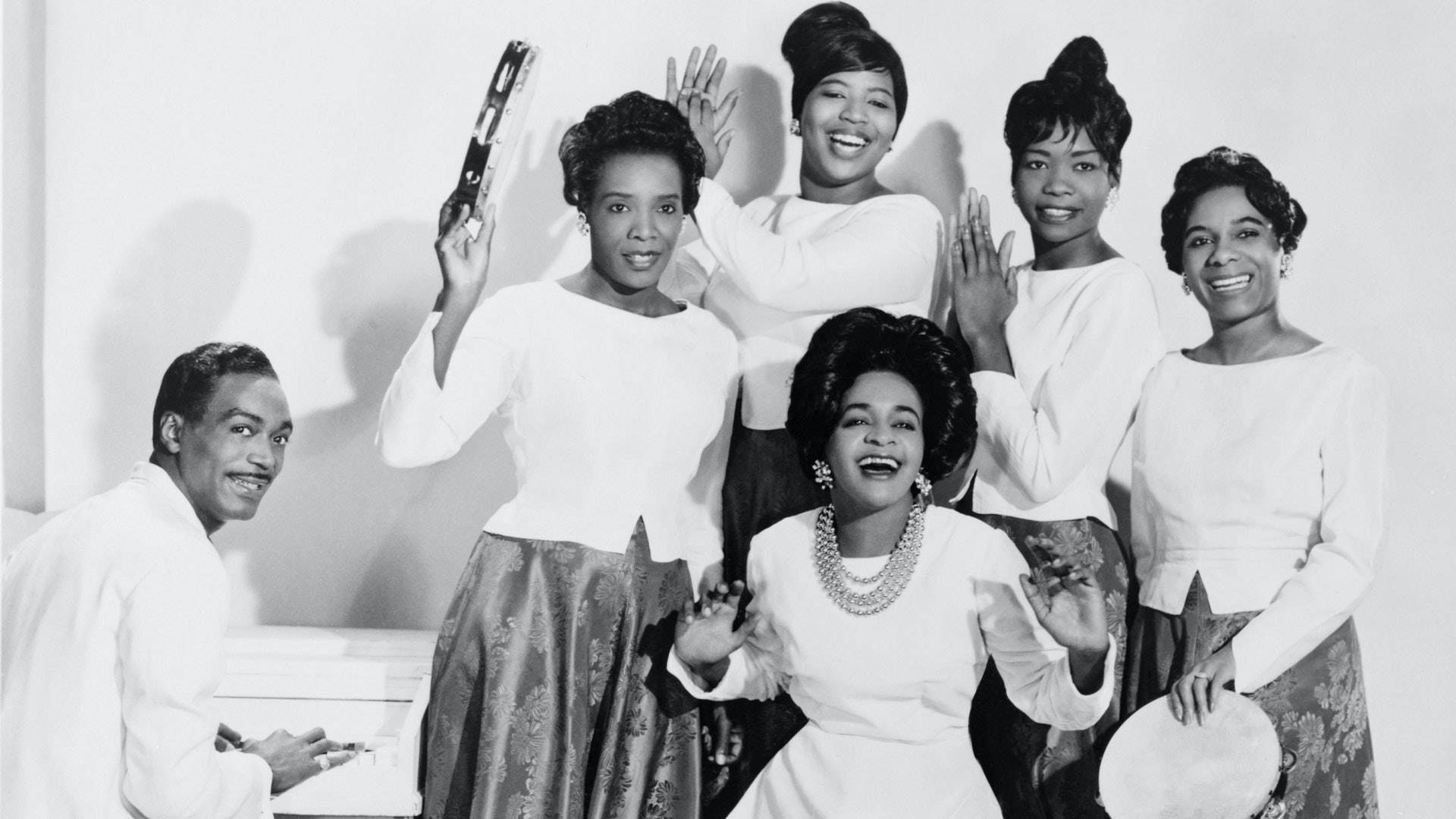 Clara Ward Singers, black and white, group portrait, Full HD Desktop Wallpaper