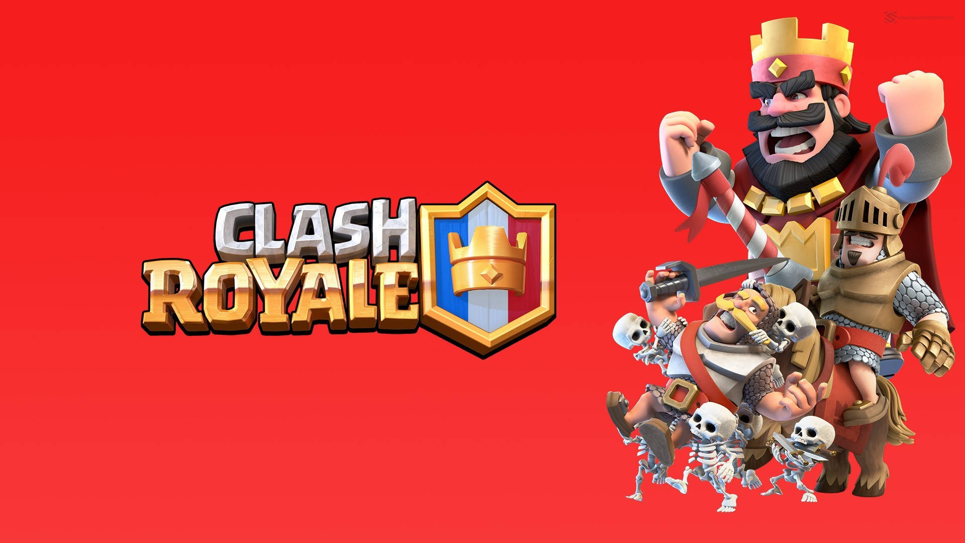 Clash Royale, Clash Royale logo, cartoonish king, Full HD Desktop Wallpaper