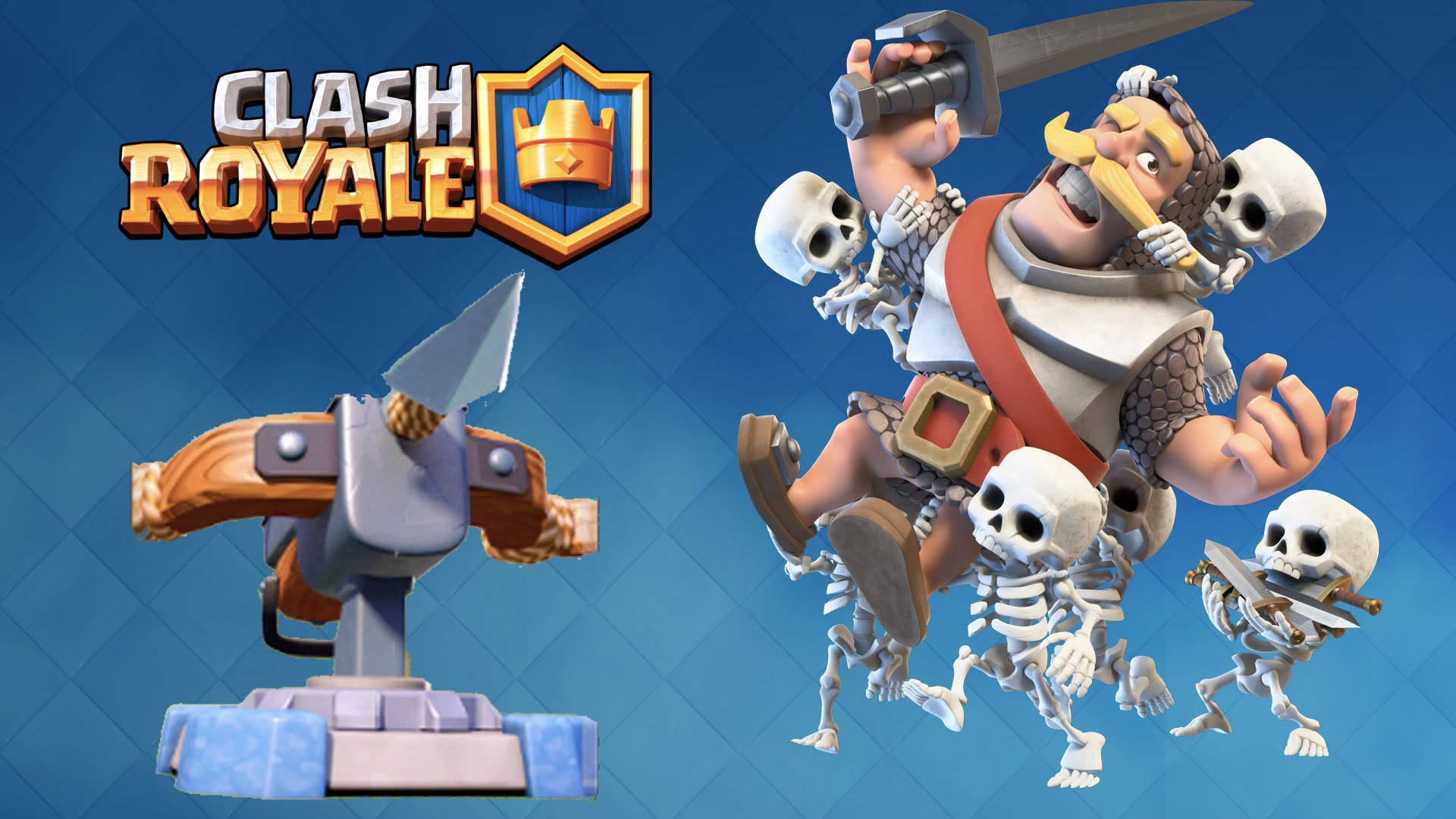 Clash Royale, barbarian, skulls, Full HD Desktop Wallpaper