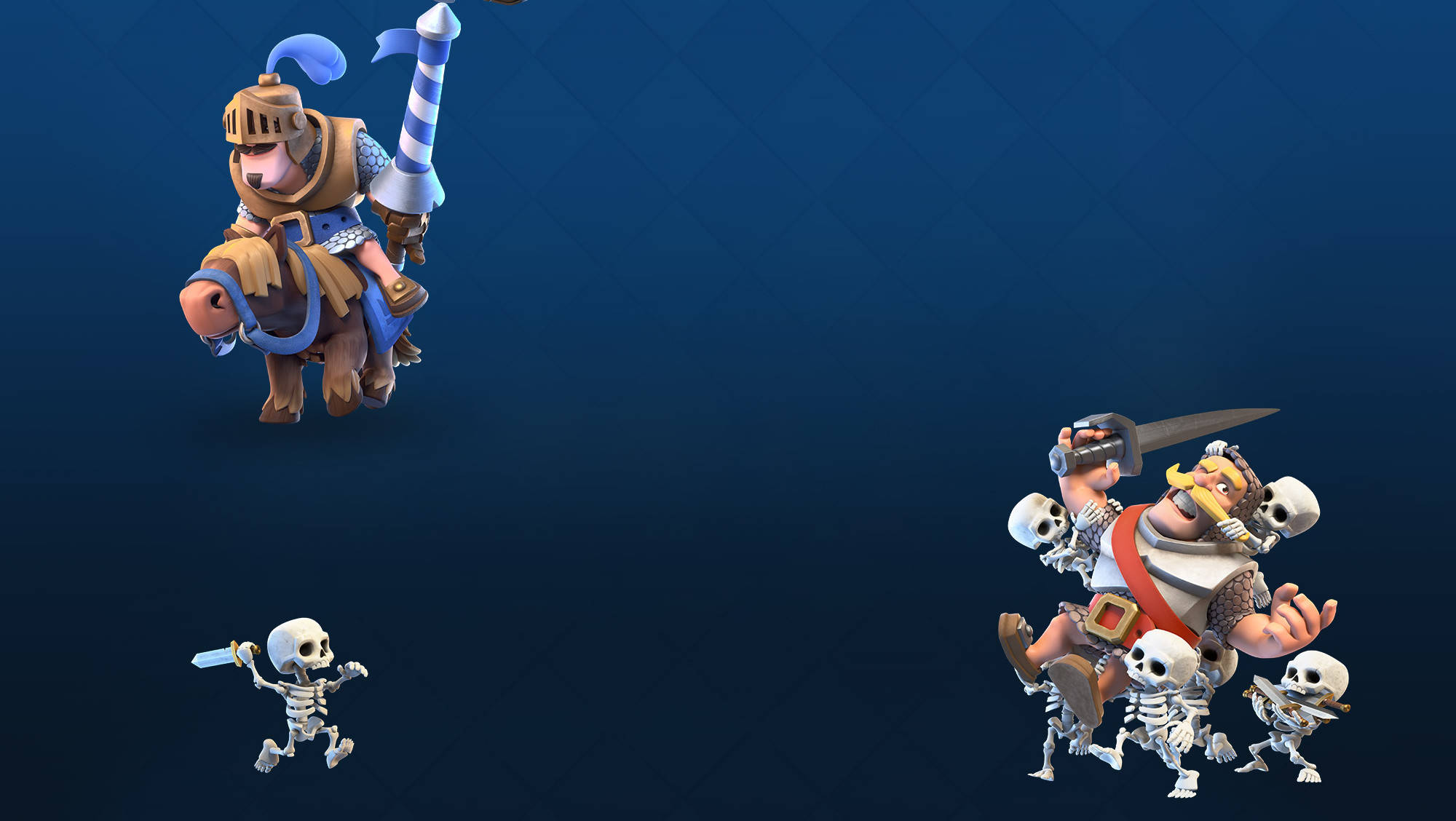 Clash Royale, knight, skeleton army, Full HD Desktop Wallpaper