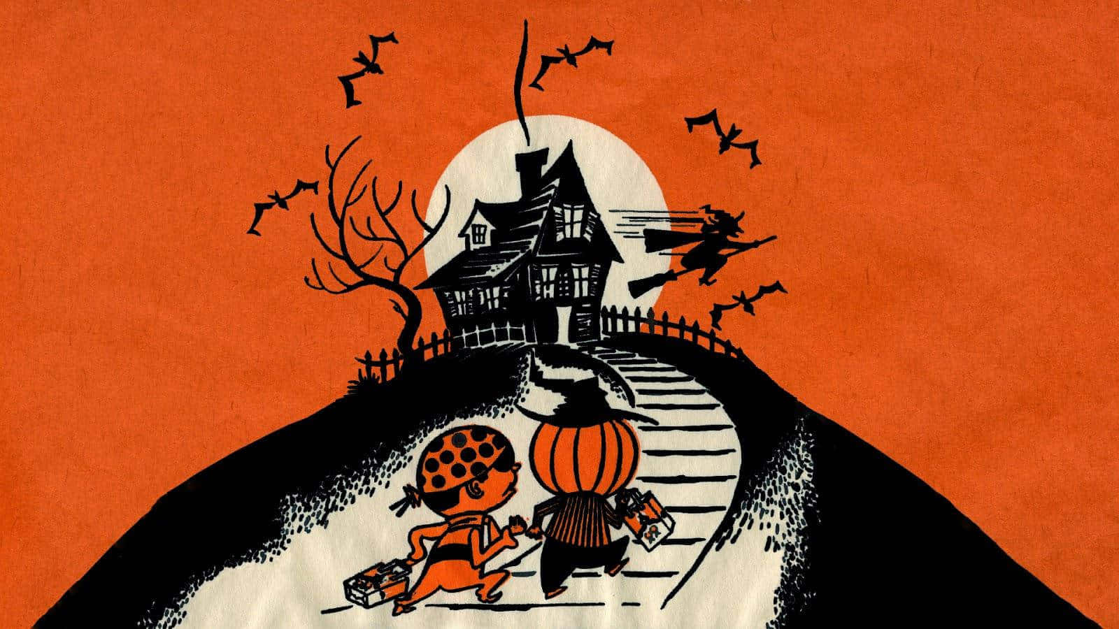 Halloween, children, trick-or-treating, HD Desktop Wallpaper