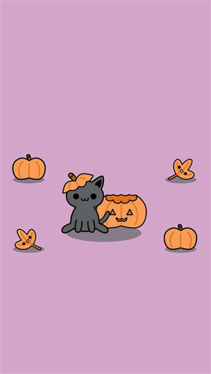 black cat, pumpkin hat, jack-o-lantern, HD Phone Wallpaper