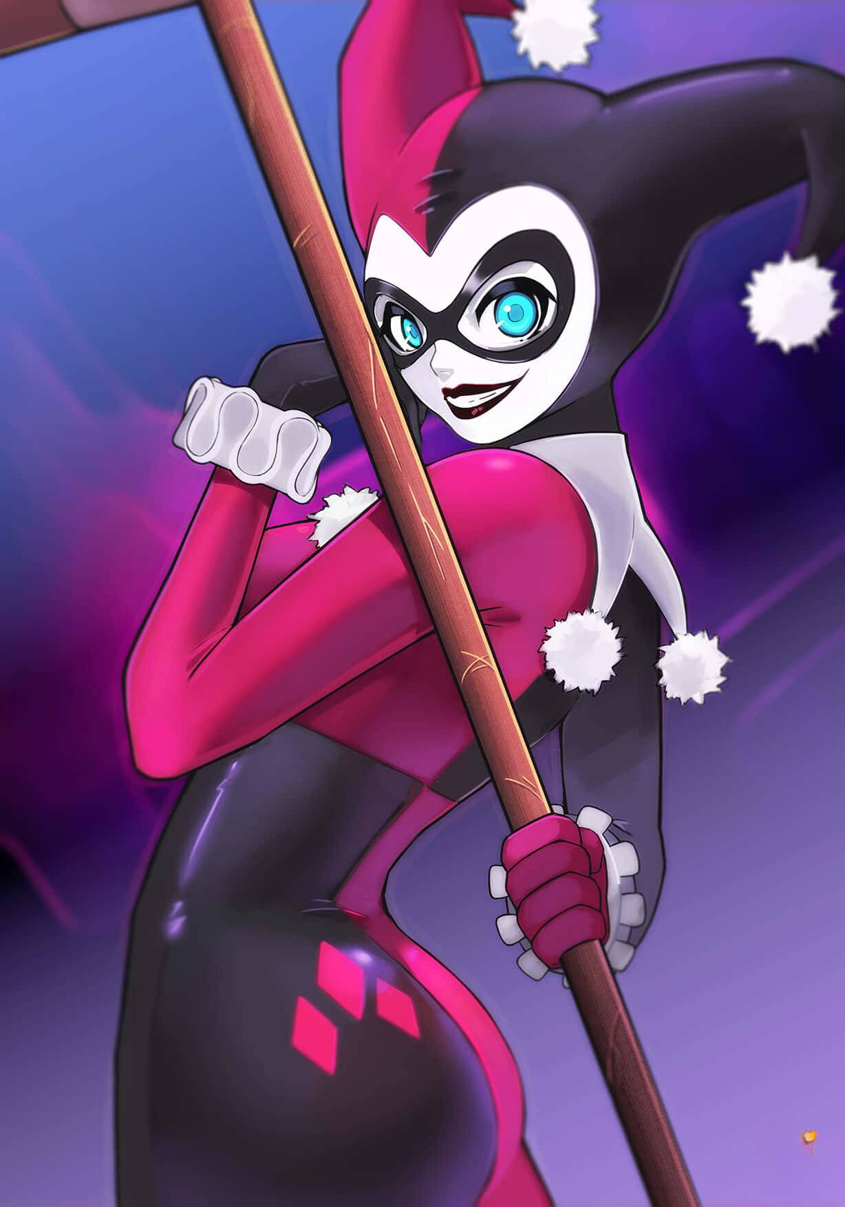 Classic Harley Quinn, Harley Quinn, festive jester outfit, HD Phone Wallpaper