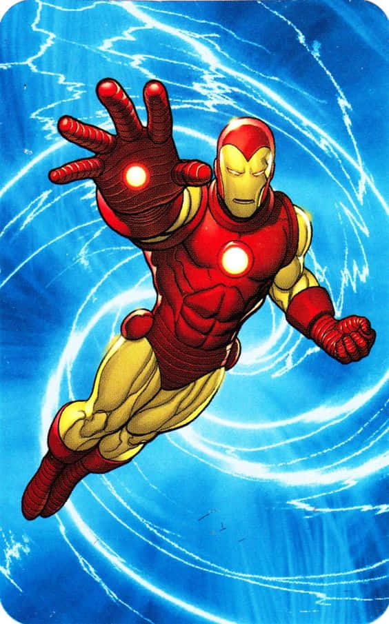 Classic Iron Man, Iron Man, blue energy field, SD Phone Wallpaper