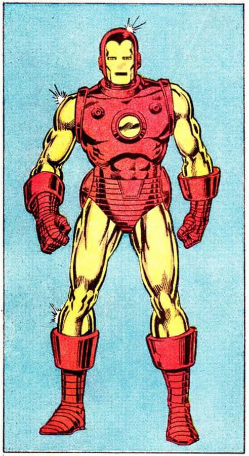 Classic Iron Man, Iron Man, comic book illustration, SD Phone Wallpaper