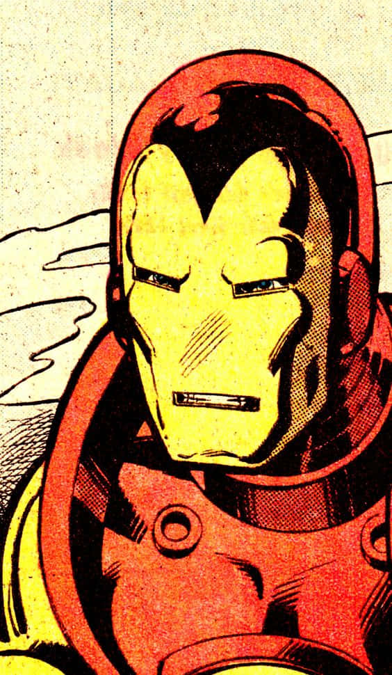 Classic Iron Man, Iron Man, yellow faceplate, SD Phone Wallpaper