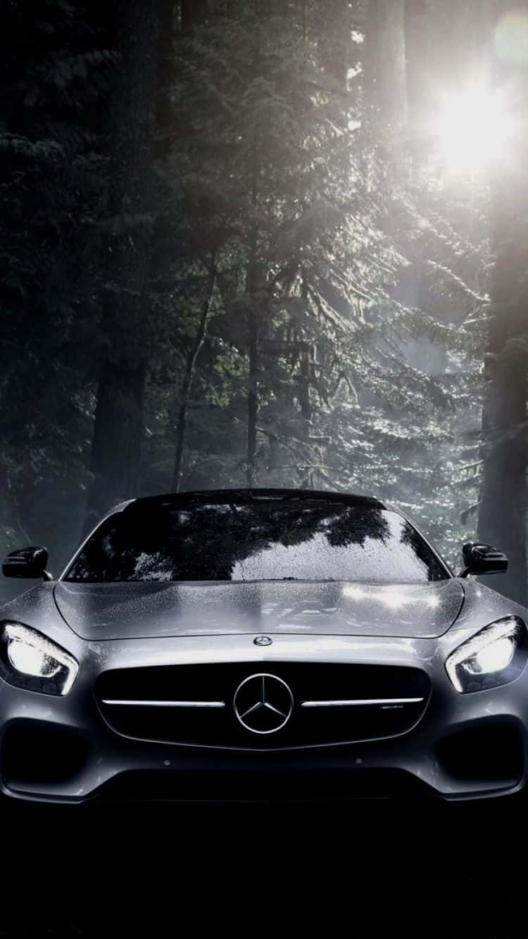 Classic Mercedes, silver, sunbeam, HD Phone Wallpaper