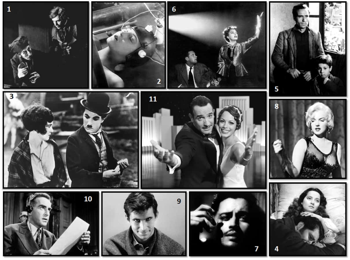 Classic Movie, black and white film stills, iconic actors, SD Desktop Wallpaper