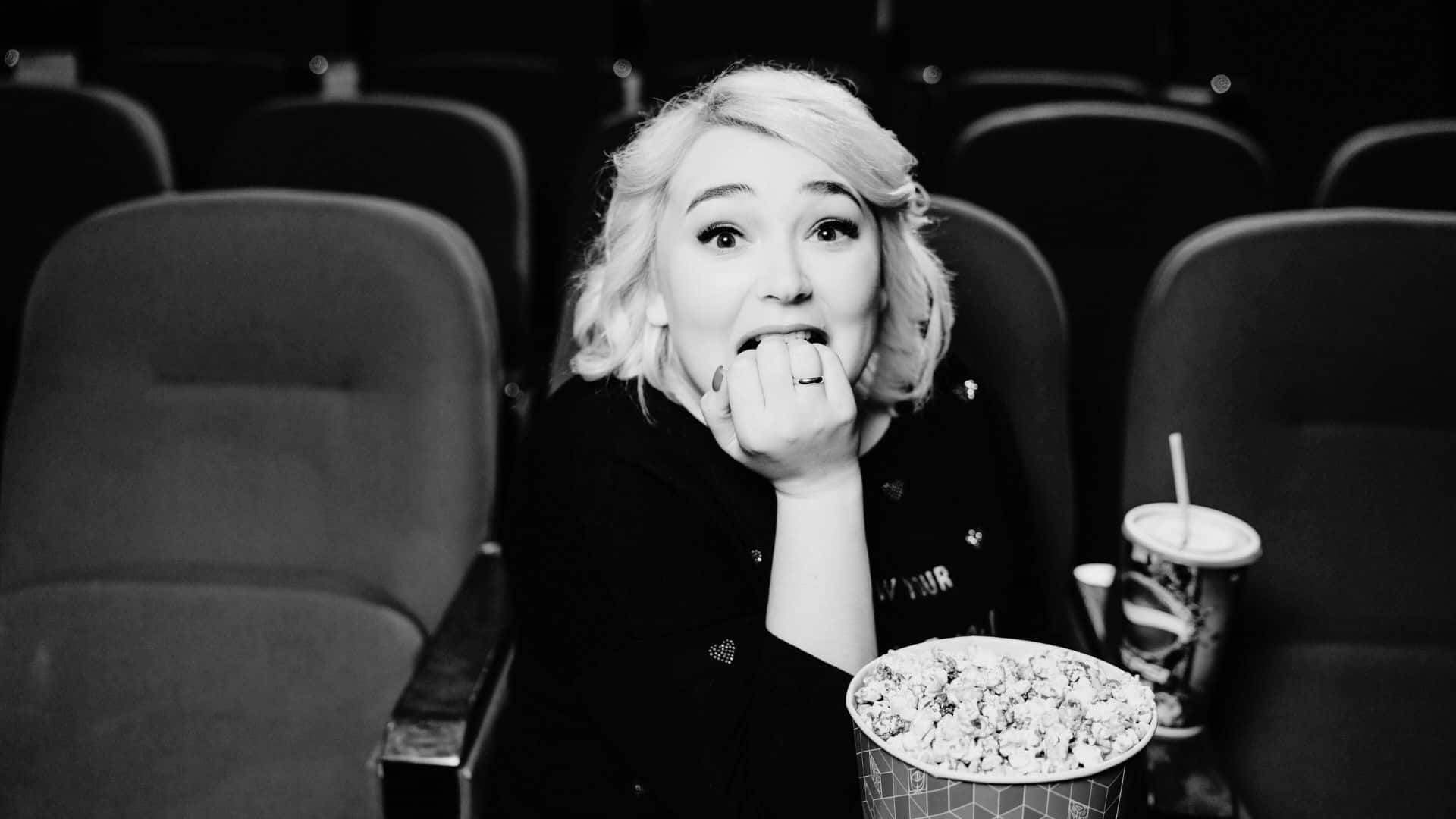 black and white movie, young woman, blonde hair, Full HD Desktop Wallpaper