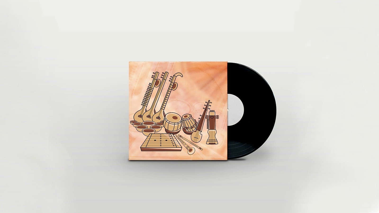 classical music, vinyl record, Indian classical instruments, HD Desktop Wallpaper