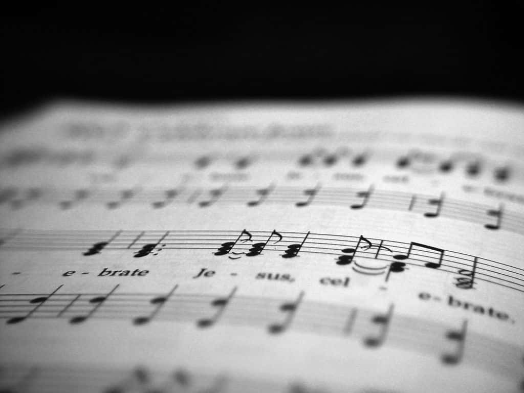classical music, sheet music, blurred notes, SD Desktop Wallpaper