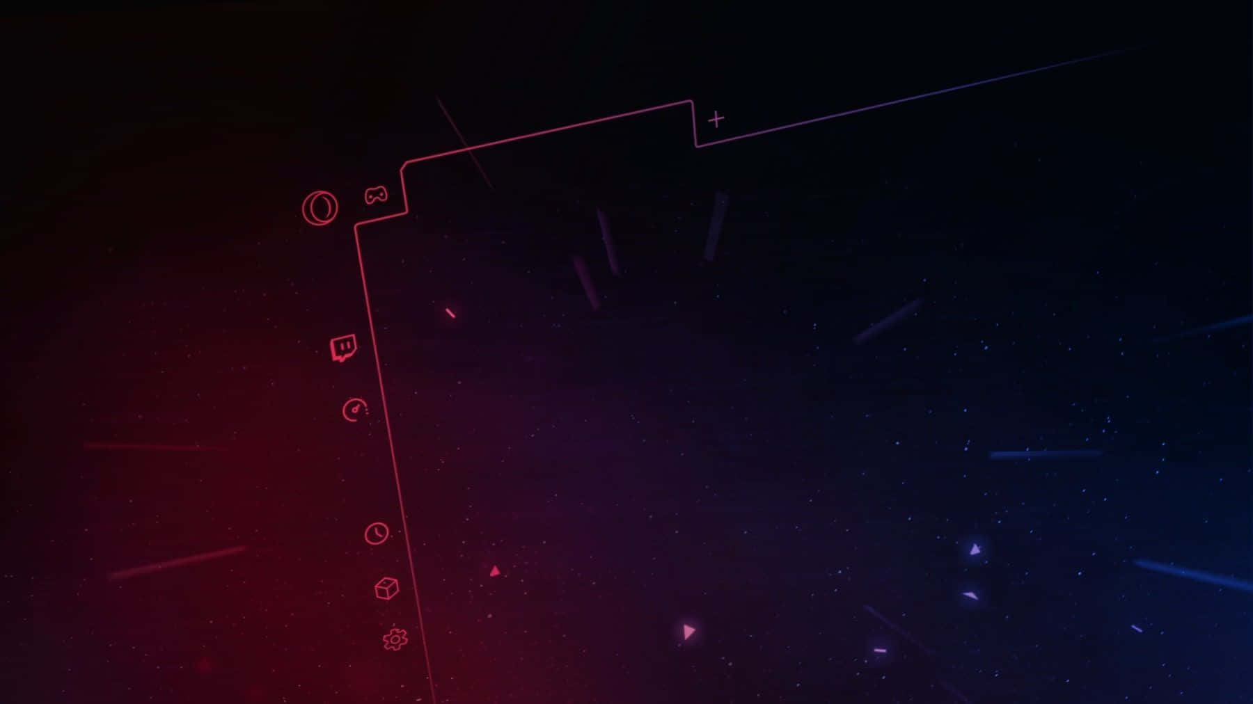 opera gx, 1800 x 1012, red and blue neon lines, HD Desktop Wallpaper