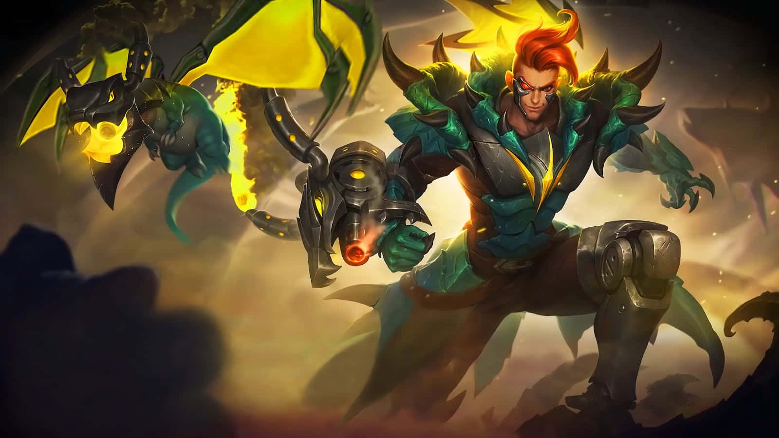 Fire Claude, Mobile Legends, teal armor, HD Desktop Wallpaper