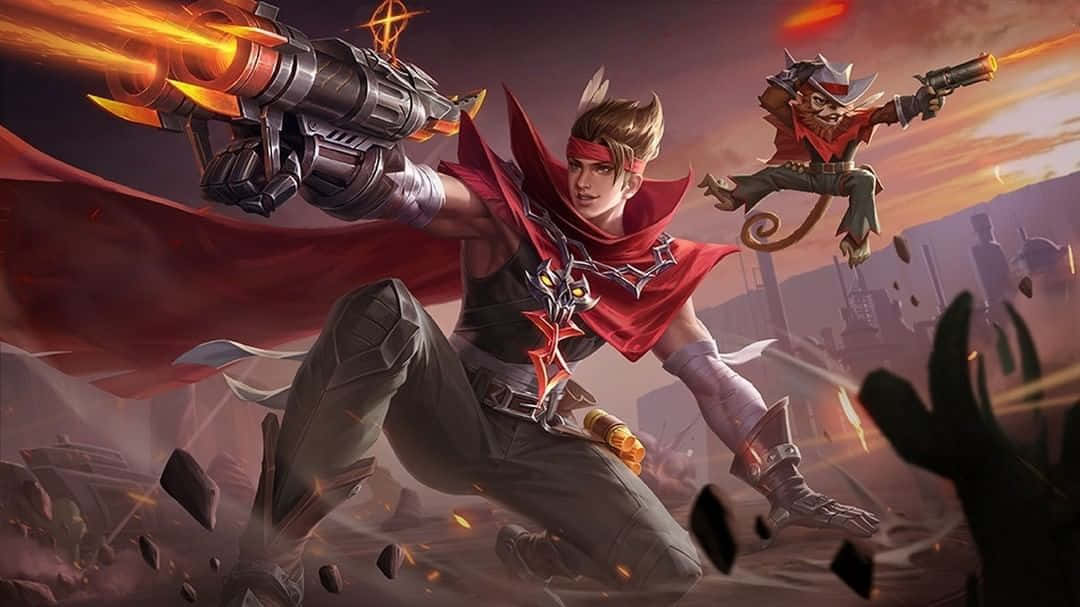 Claude, Mobile Legends, red cape, SD Desktop Wallpaper