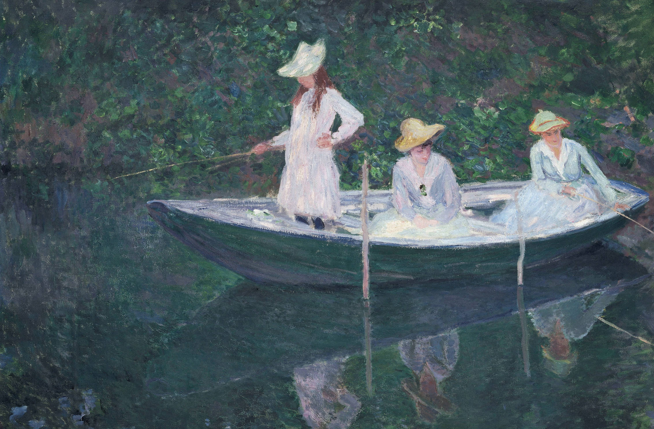 Claude Monet, Norwegian, white dresses, Full HD Desktop Wallpaper