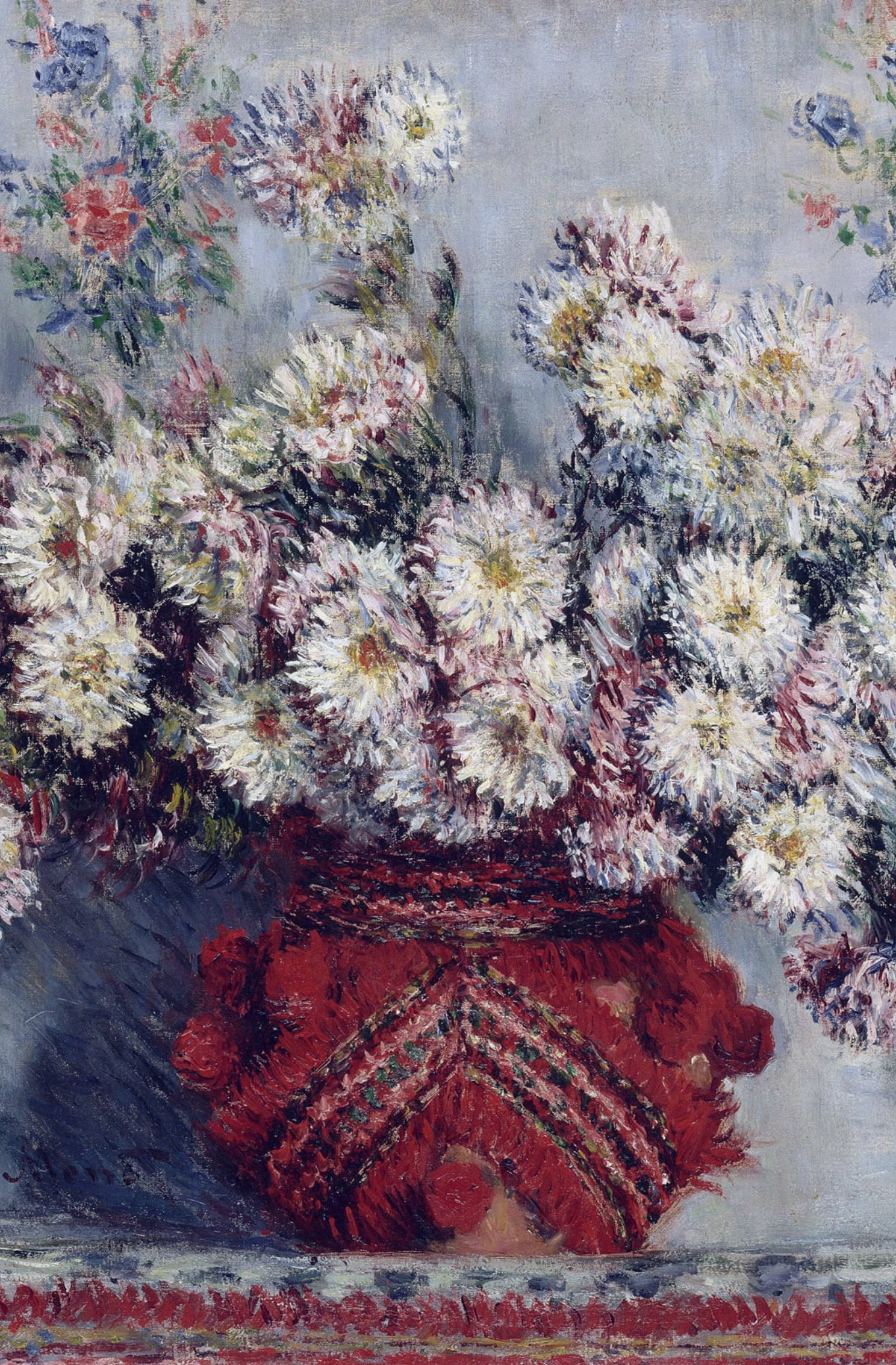 Claude Monet, 1878, chrysanthemums, Full HD Phone Wallpaper