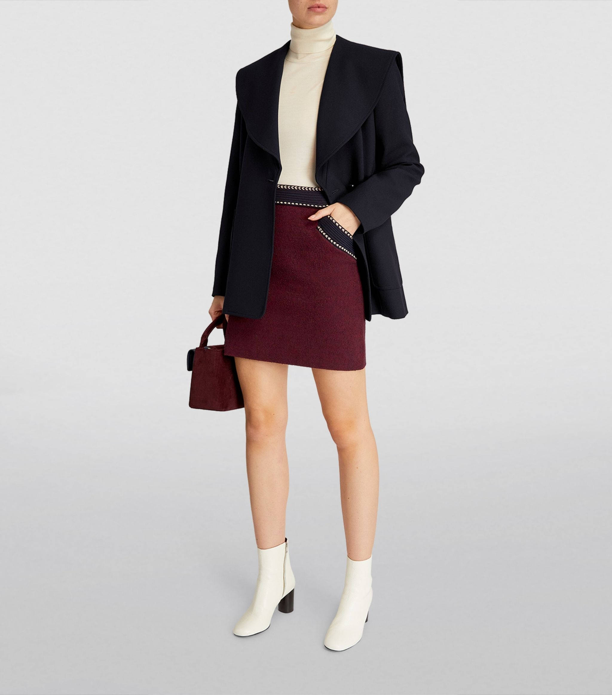 Claudie Pierlot, black blazer, maroon skirt, Full HD Phone Wallpaper