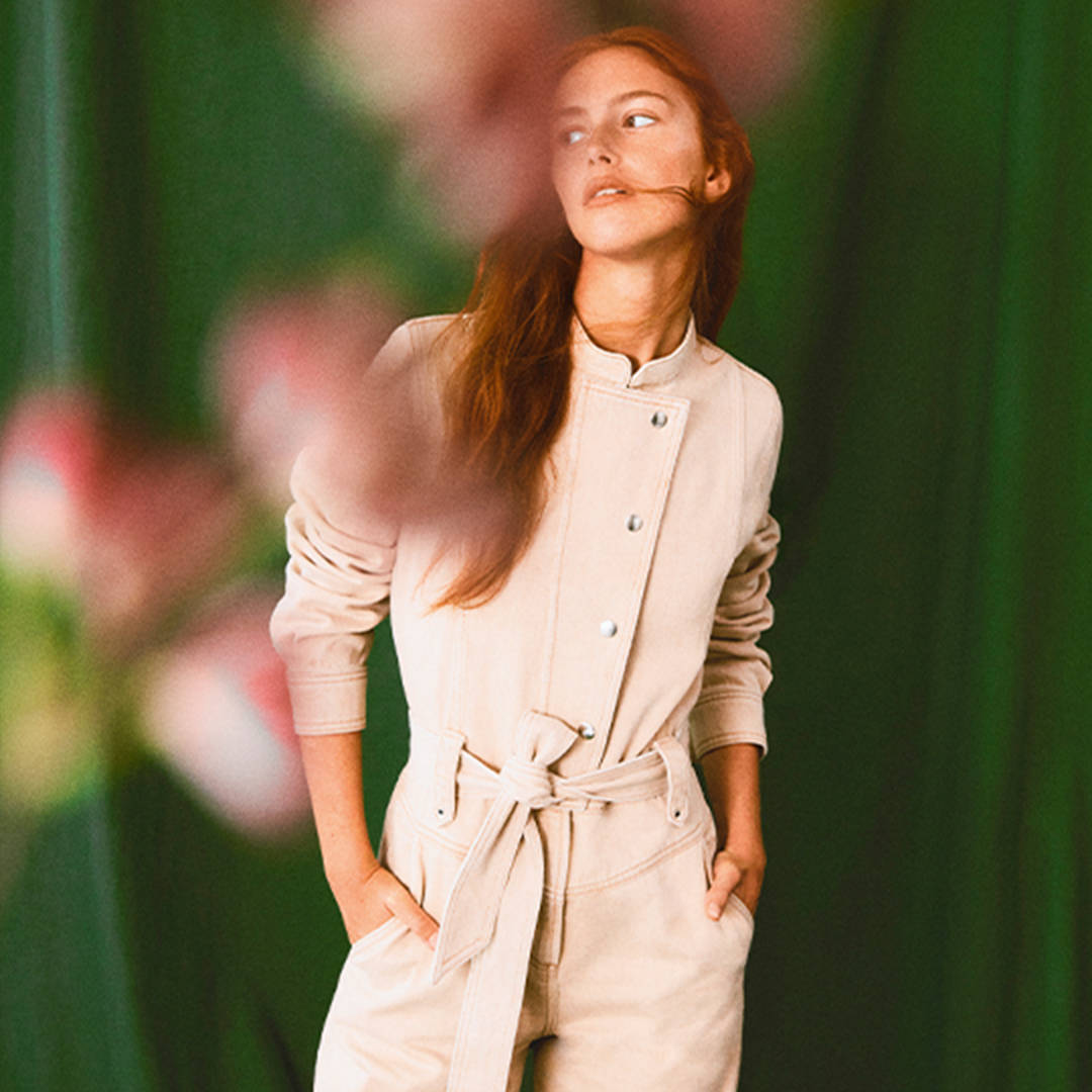 Claudie Pierlot, beige overalls, beige jumpsuit, SD Desktop Wallpaper