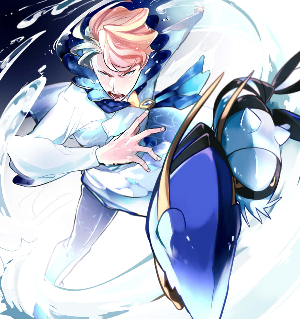 Clawitzer, pink hair, icy energy, SD Phone Wallpaper