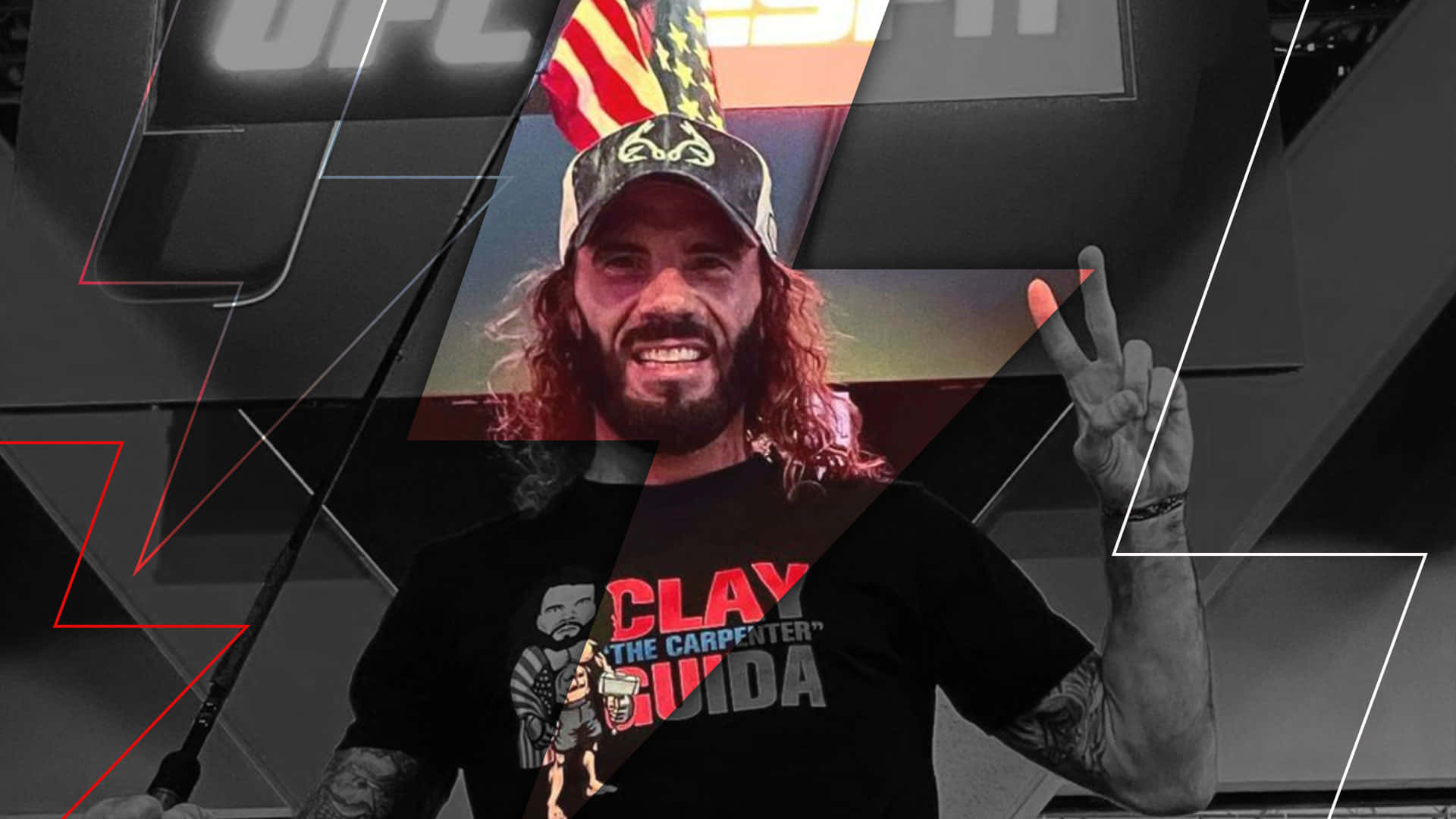 Clayton Guida, UFC fighter, long hair, Full HD Desktop Wallpaper
