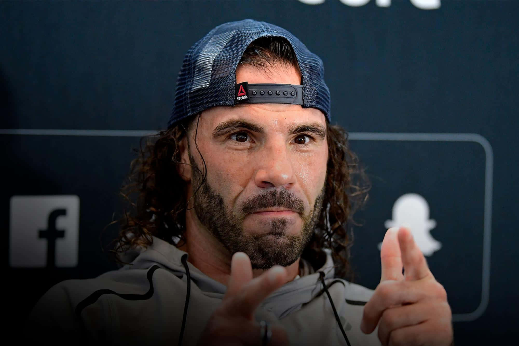 Clayton Guida, blue cap, press event, Full HD Desktop Wallpaper