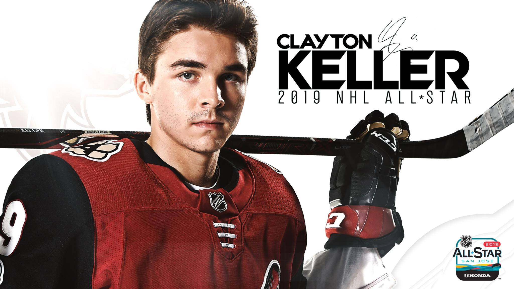 Clayton Keller, 2019 NHL All-Star Game, red jersey, Full HD Desktop Wallpaper