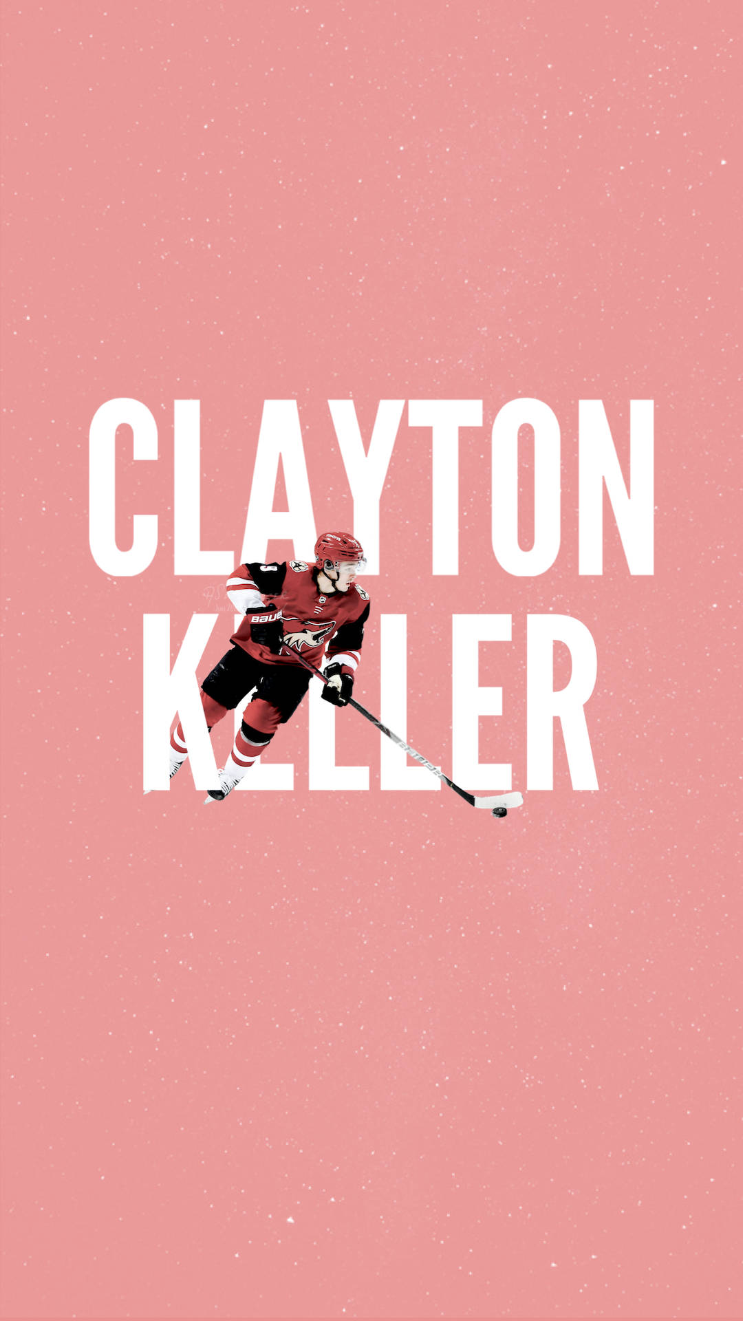 Clayton Keller, red gear, large white text, Full HD Phone Wallpaper