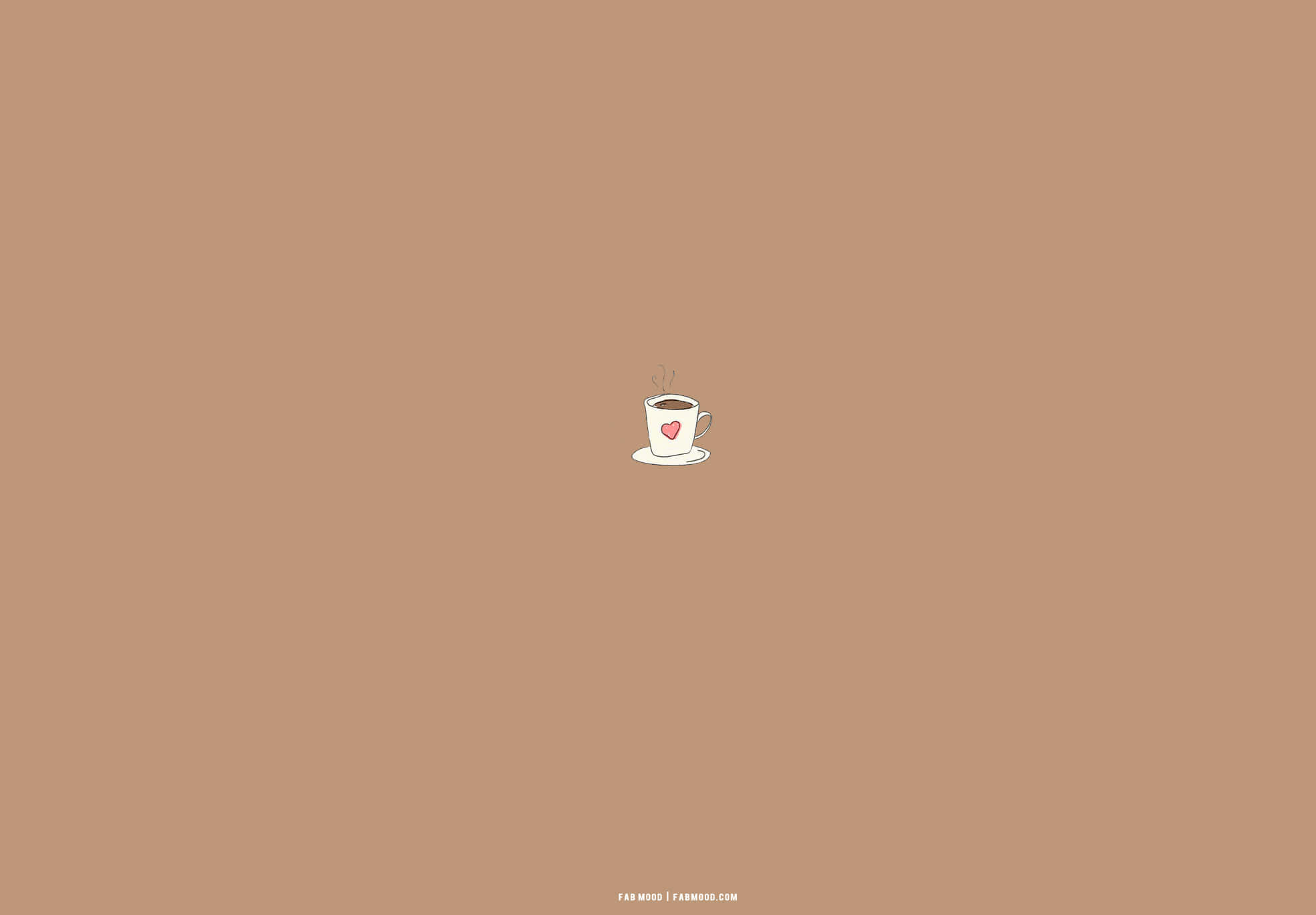 minimalist white coffee cup, red heart, steam, Full HD Desktop Wallpaper