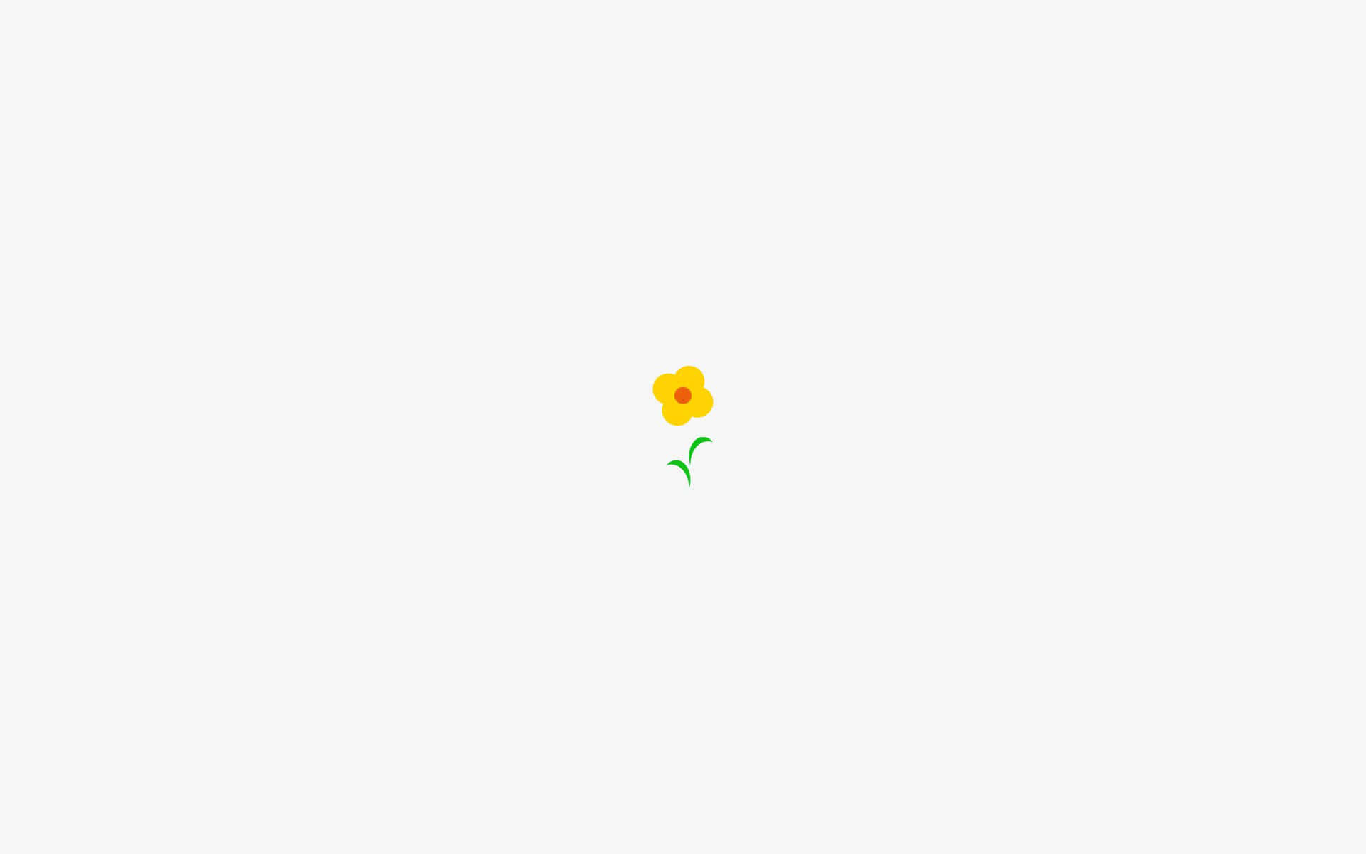 minimalist flower, yellow flower, red center, Full HD Desktop Wallpaper