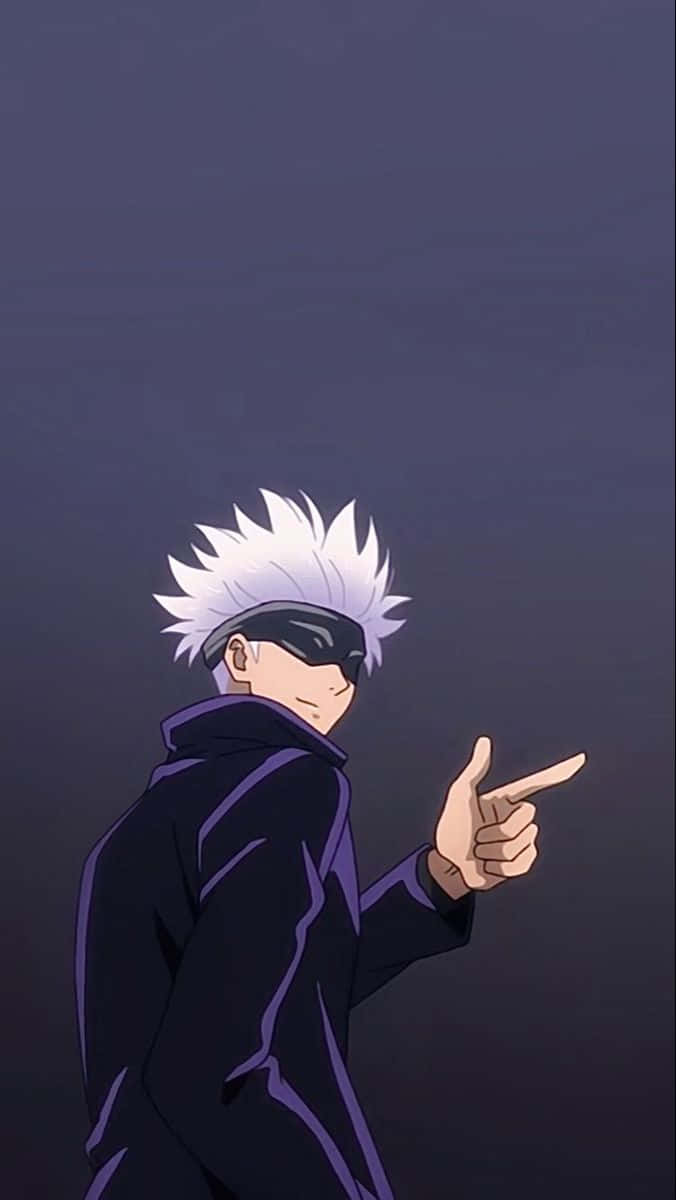 clean anime, anime character, spiky white hair, SD Phone Wallpaper