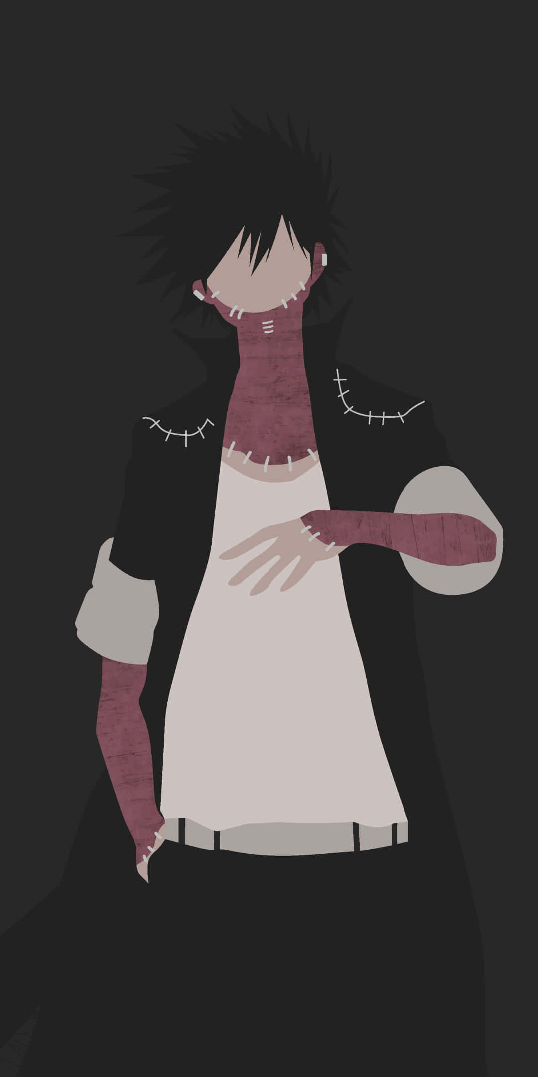 clean anime, 1080 x 2160, stylized stitched doll-like figure, Full HD Phone Wallpaper