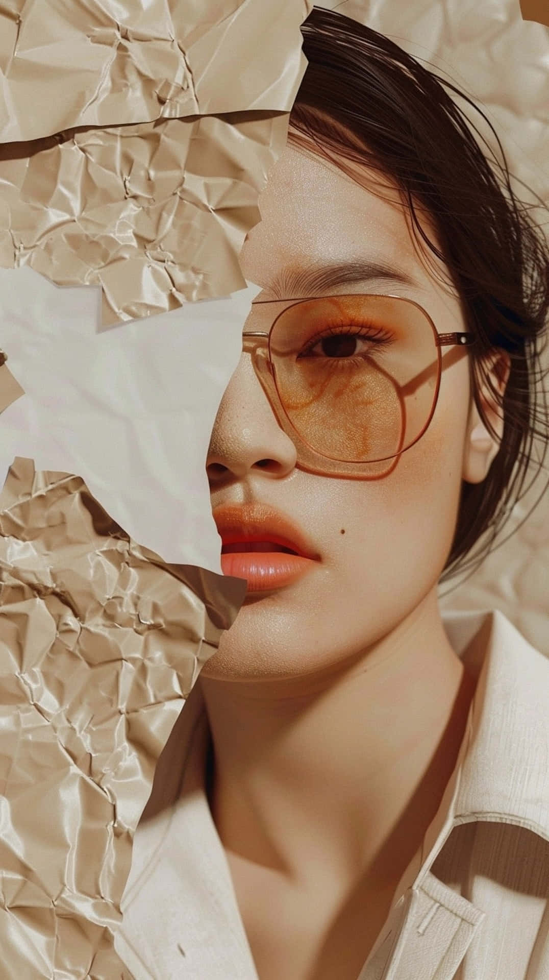 Clean Girl Aesthetic, dark hair, large sunglasses, Full HD Phone Wallpaper