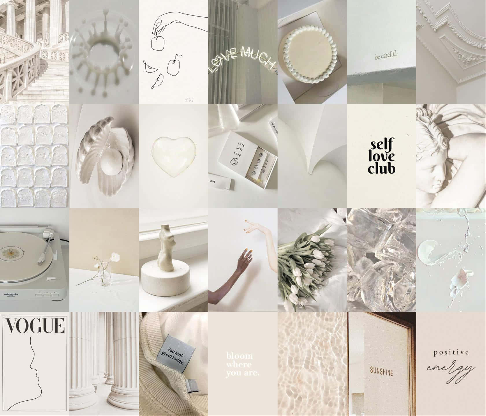 Clean Girl Aesthetic, beige, white, HD Desktop Wallpaper